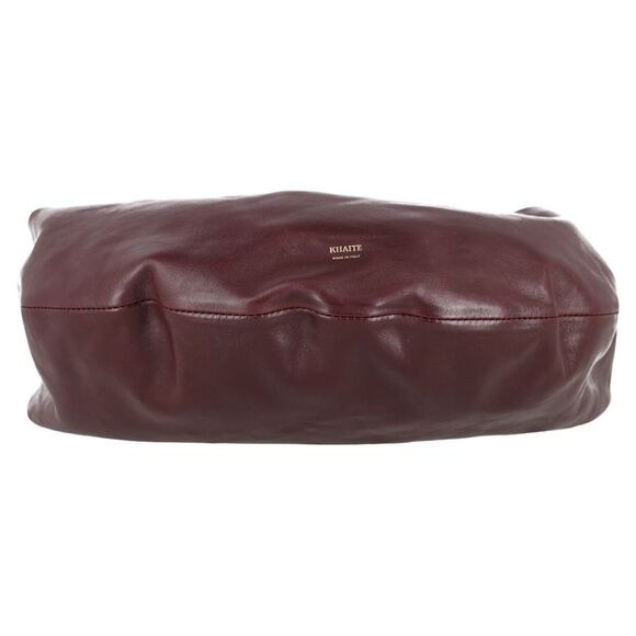 Khaite Medium Olivia Hobo Bag in Burgundy Calfskin Leather - Picture 4 of 8